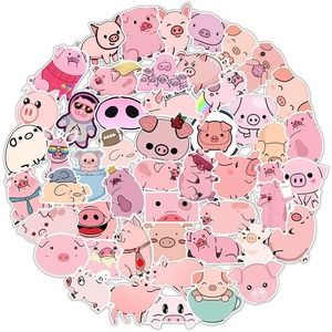 Pig Stickers Cute Kawaii Animal Decals Notebook Laptop Hydroflask